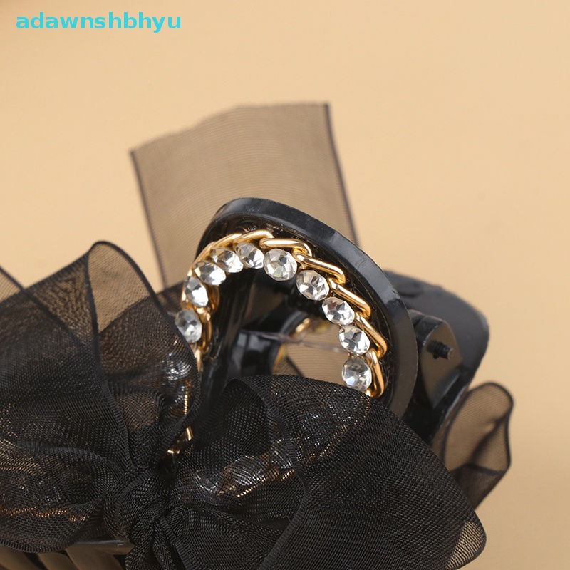 Kẹp Tóc Hình Nơ / Cá Mập Đính Ruy Băng Vải Lưới Dễ Thương Cho Bé Gái