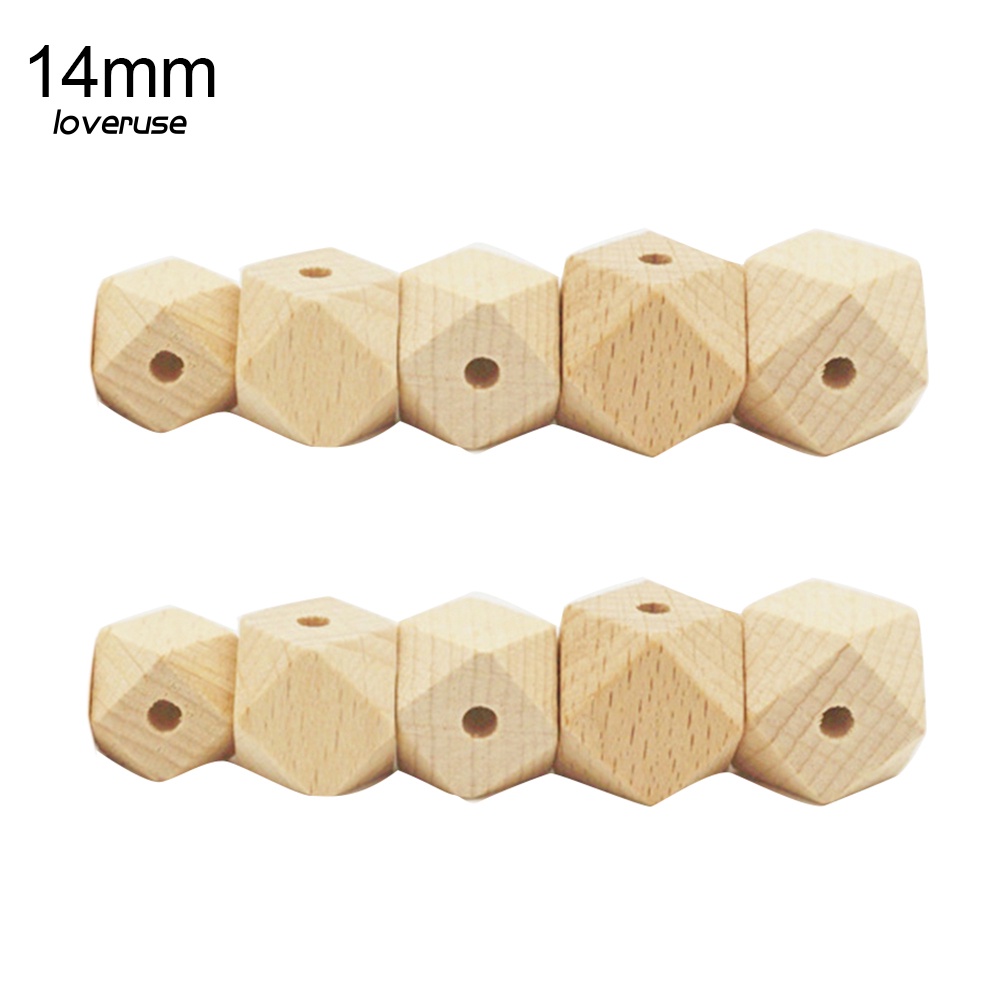 Set 10 Hạt Gỗ Lục Giác Tự Vẽ Vòng Cổ