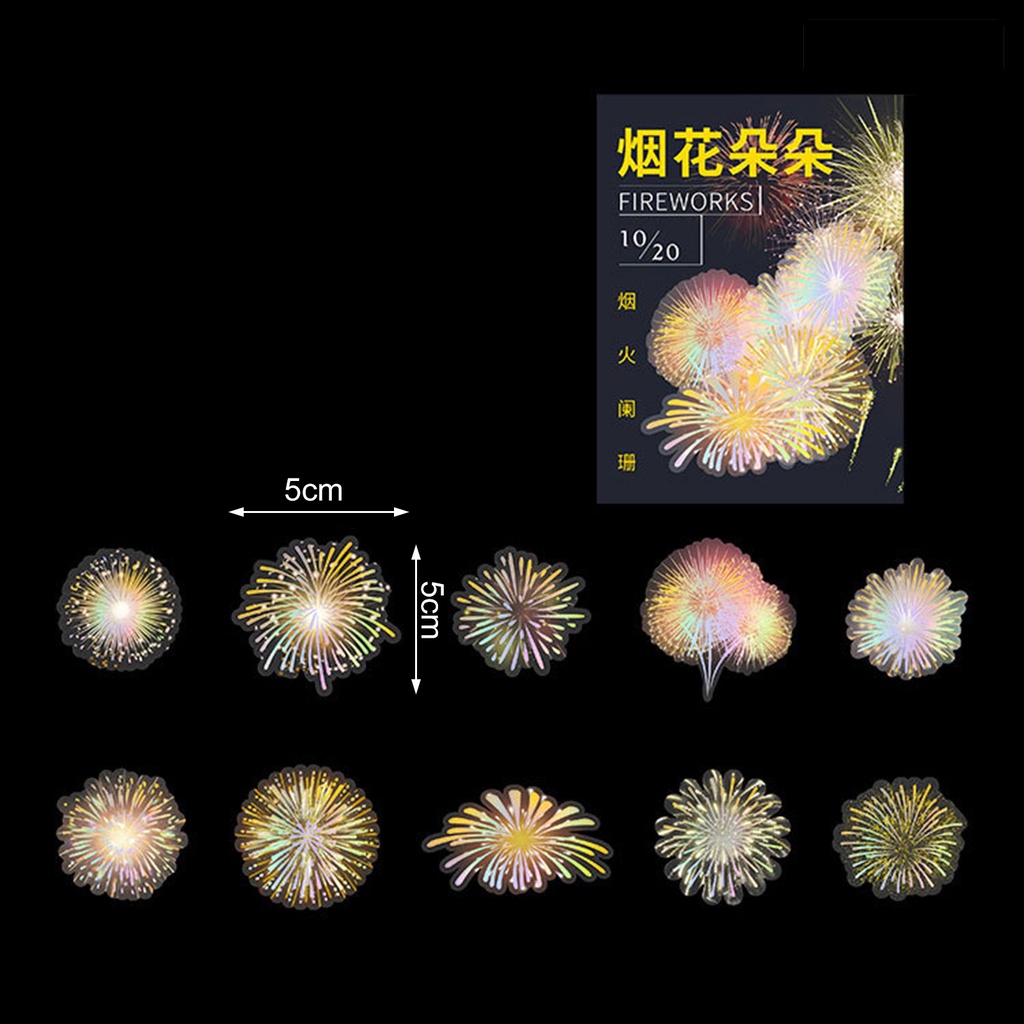 [COD]♪1 Túi Nhãn Dán PET Lấp Lánh Vintage Chống Thấm Nước Tự Dính Trang Trí Album Ảnh