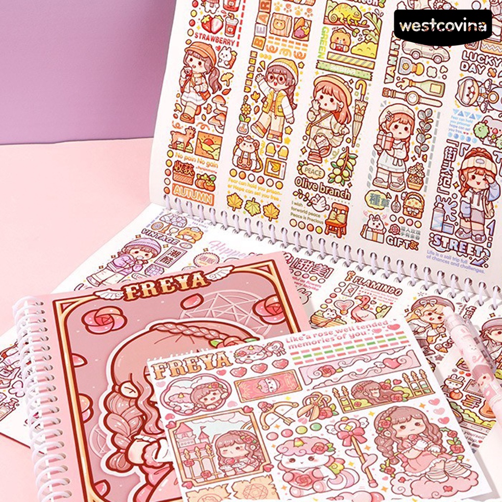 [COD]♪Sổ Tay In Hoạt Hình Dễ Thương Có Thể Nạp Lại Tiện Dụng DIY