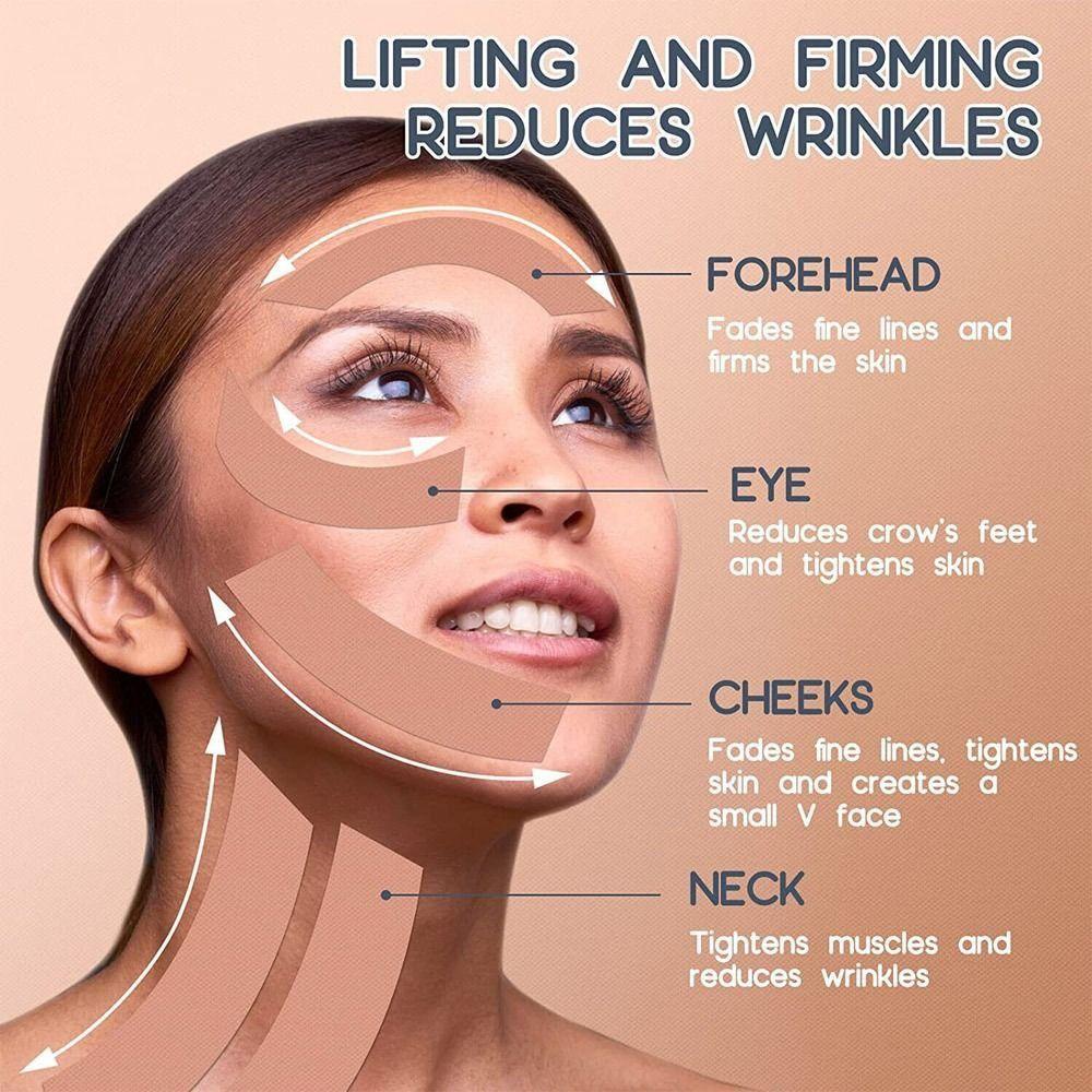 Bộ 3 Miếng Dán Nâng Cơ Mặt Thoáng Khí Chống Nếp Nhăn Tạo Khuôn Mặt Chữ V