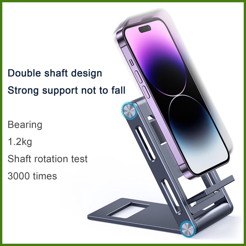 Giá Đỡ Điện Thoại Di Động Để Bàn Bằng Hợp Kim Nhôm Hai Lớp Chống Trượt