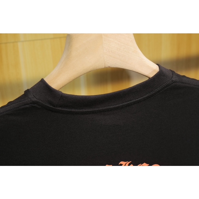 Áo Thun Ngắn Tay Logo Chr88ome &amp; Classic Thời Trang Mới Nhất Màu Trắng Cam Phong Cách Unisex