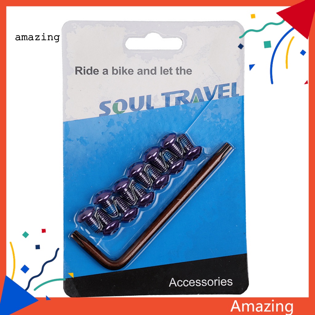 Bộ 12 Ốc Vít Đĩa Xe Đạp Màu Sắc Tươi Sáng Chống Trượt Độ Bền Cao