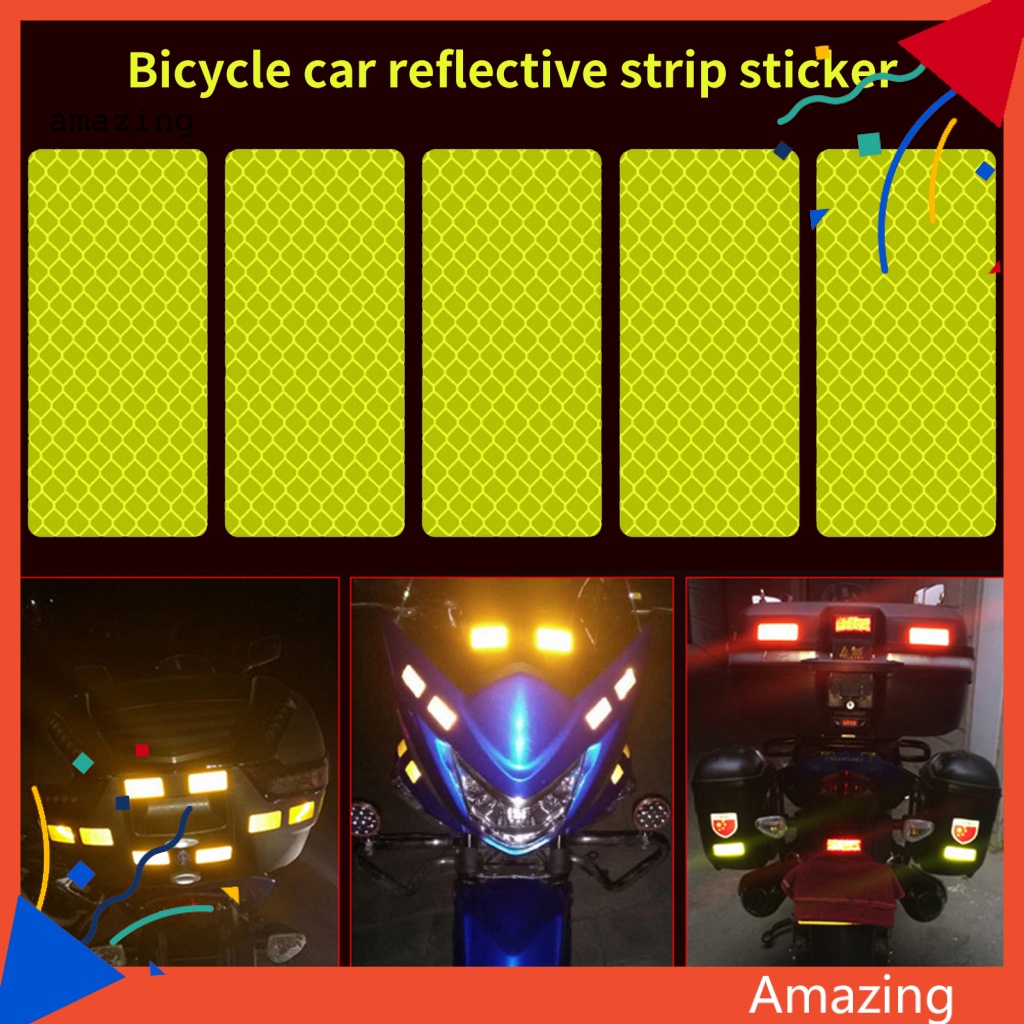 Bộ 10 Miếng Dán Phản Quang Cảnh Báo An Toàn Chống Trầy Xước Không Dễ Phai Màu Cho Xe Đạp Điện