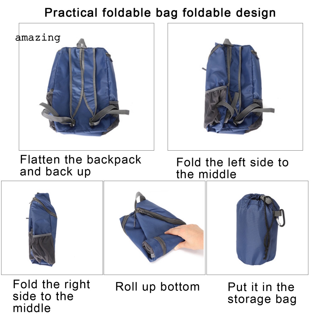 Ba Lô Du Lịch / Leo Núi Gọn Nhẹ Chống Thấm Nước Có Thể Gấp Gọn