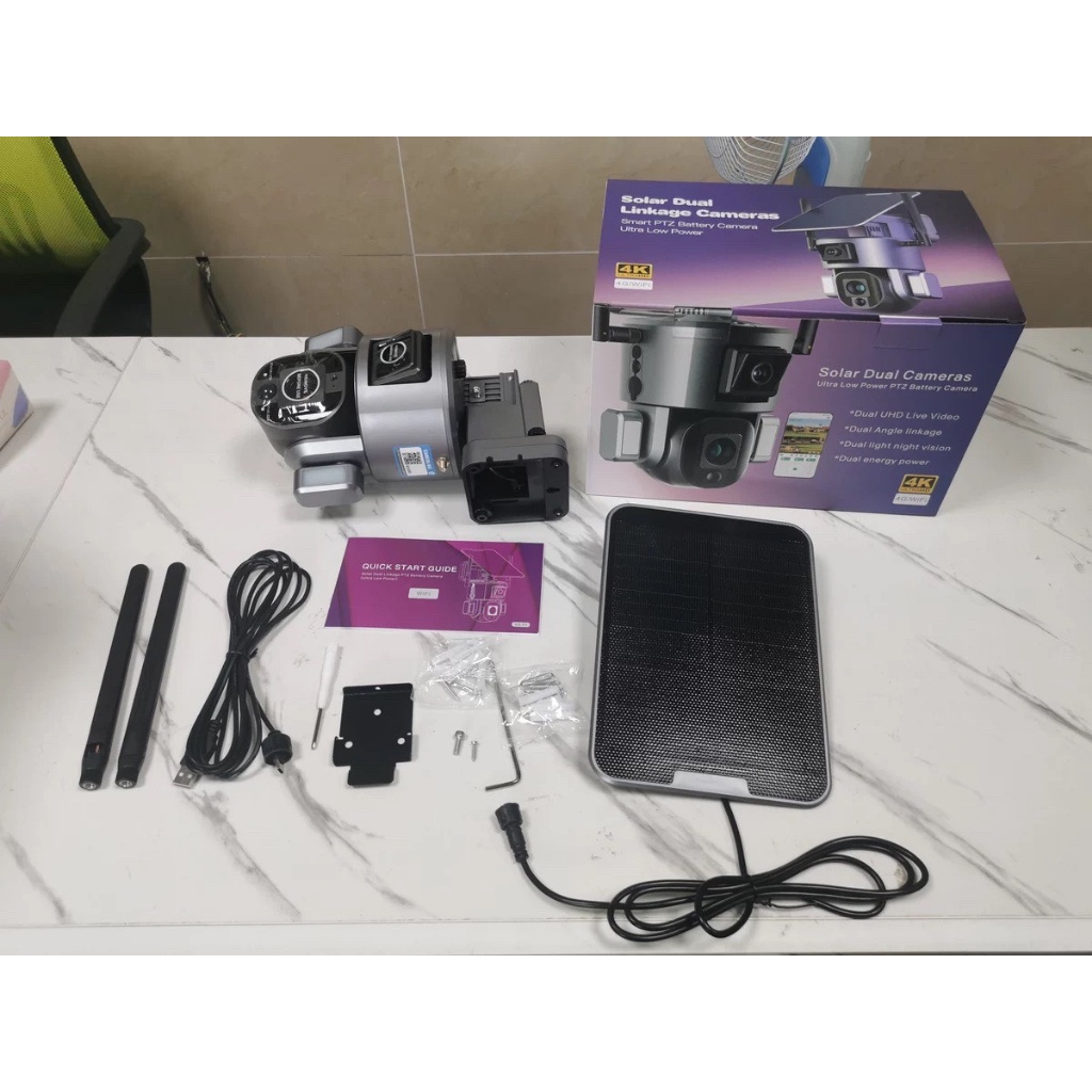 Camera 4g - Wifi Zoom siêu xa gần 1000m camera năng lượng mặt trời chuyên nhà xưởng, kho bãi, công trình xây dựng...