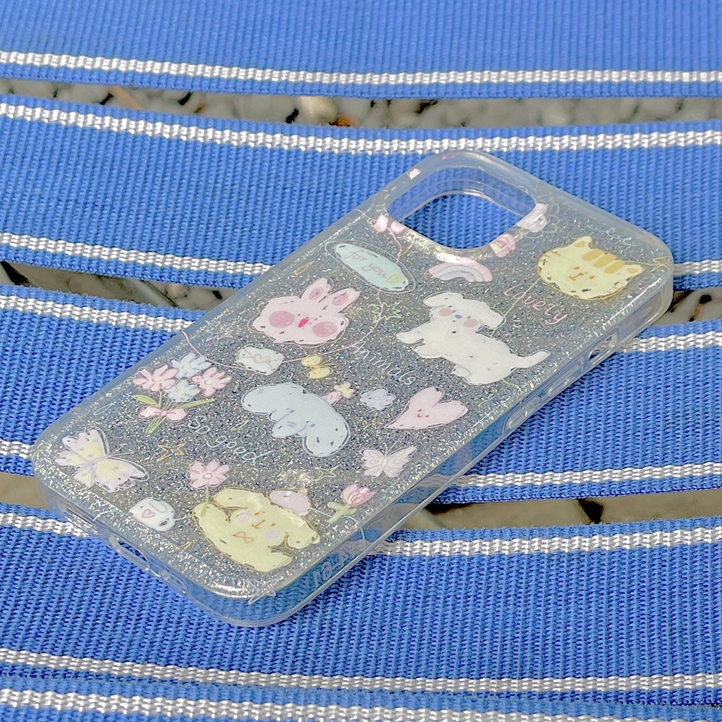 Ốp Điện Thoại TPU Dẻo Trong Suốt Họa Tiết Hoạt Hình Dễ Thương Cho iPhone11 12 13 14 Pro Max Imd