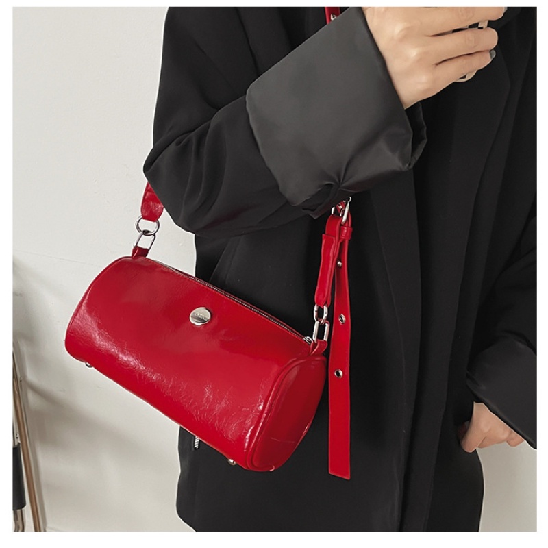 Túi Đeo Chéo Bằng Da pu Màu Trơn Phong Cách retro Thời Trang 2023 Mới