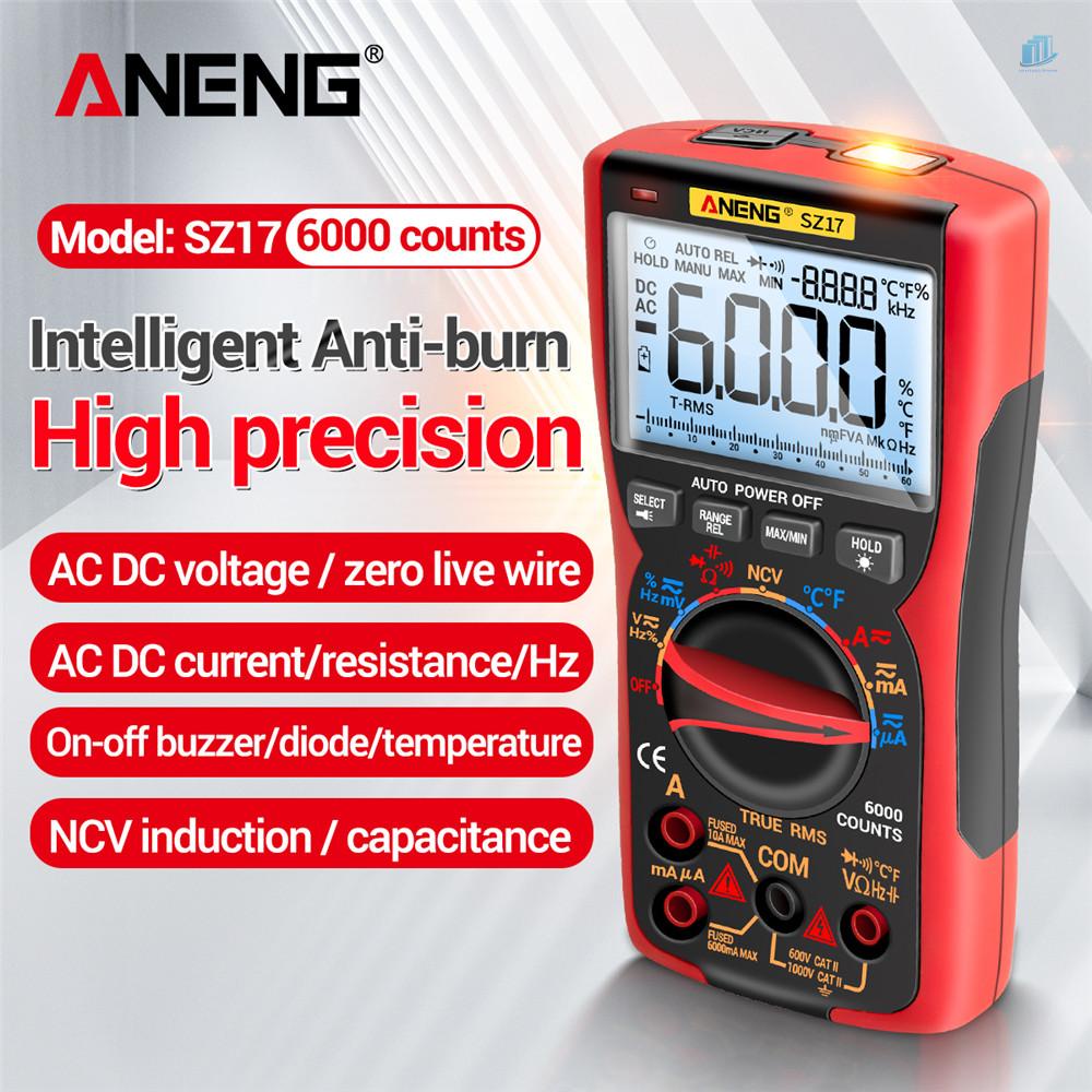 Đồng Hồ Vạn Năng Thông Minh ANENG SZ17 Màn Hình LCD 16 Trong 1 6000