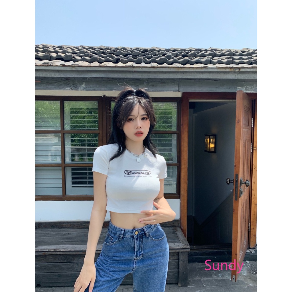 Áo Croptop Tay Ngắn Thiết Kế Mới Đơn Giản Thời Trang Mùa Hè Theo Phong Cách Mỹ Cho Bé Gái