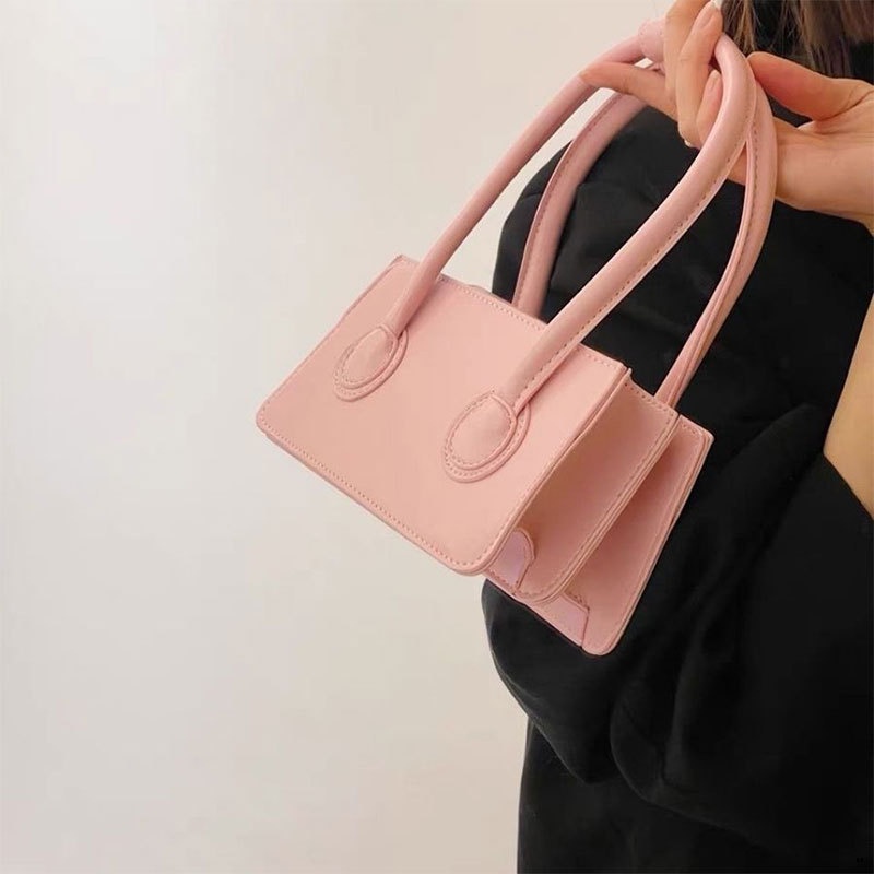 MISCHA Túi Đeo Chéo mini Hình Vuông Màu Hồng Thời Trang Dành Cho Nữ