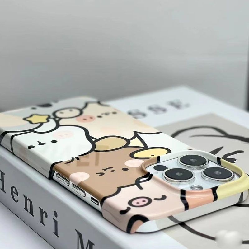 Ốp Điện Thoại Cứng Chống Bụi Bề Mặt Bóng In Họa Tiết Hoạt Hình Dễ Thương Cho Apple Iphone 12 promax 13 1114 44CI