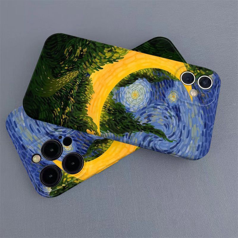 Ốp Điện Thoại Cứng In Hình Tranh Sơn Dầu Nghệ Thuật Cho Iphone 14pro max12 / iphone1113 / MZEZ