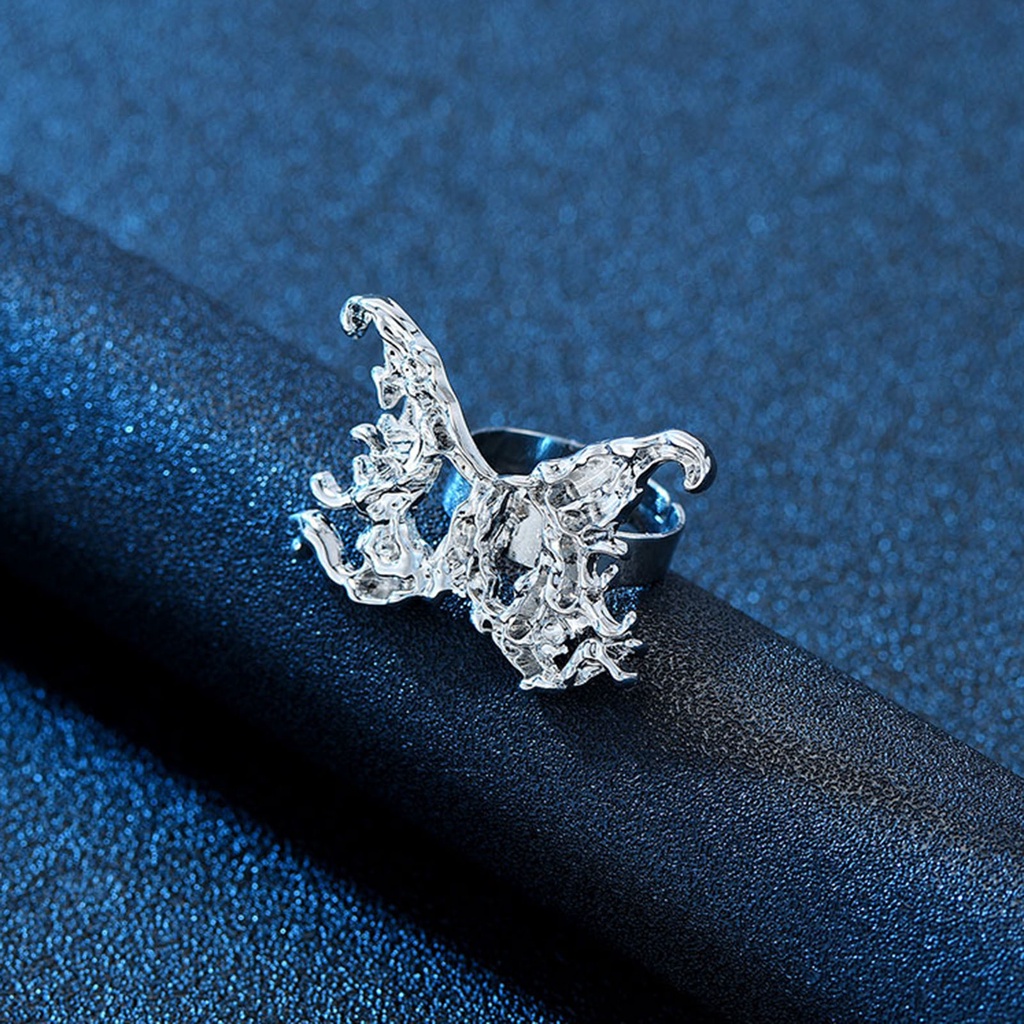 [IGT] Nhẫn Dạng Mở Hình Bướm Lấp Lánh Có Thể Điều Chỉnh Trang Sức Dự Tiệc Cho Nữ