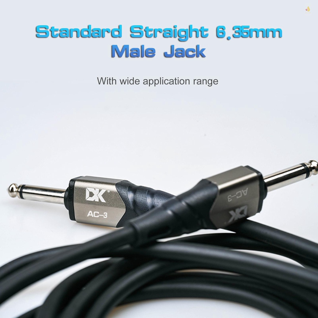Dây Cáp Kết Nối Âm Thanh Giảm Tiếng Ồn 3.0M 10ft Jack Cắm 6.35mm Cho Đàn Guitar Điện