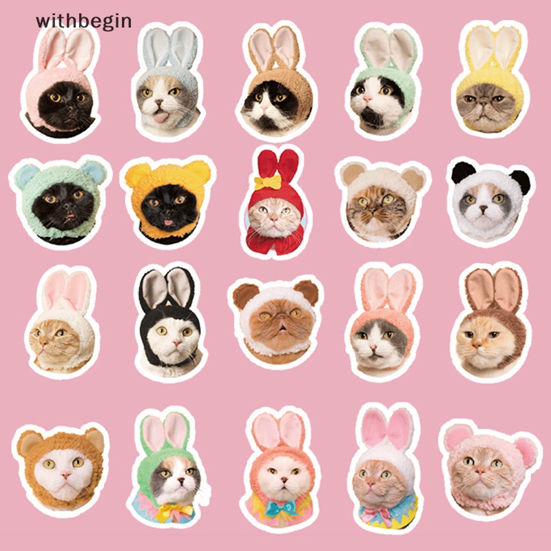 Bộ 40 Miếng Dán Vinyl Chống Nước Hình Mèo Kitty Dễ Thương Trang Trí Sổ Tay