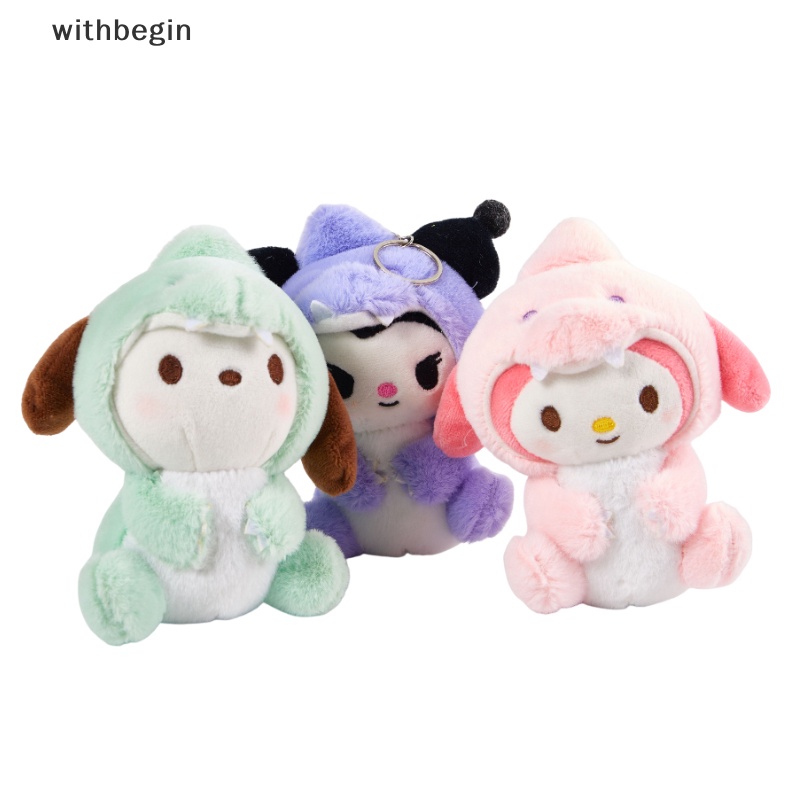 Móc Chìa Khóa Dạng Thú Nhồi Bông Họa Tiết Hoạt Hình Melody Kuromi Purin Dễ Thương