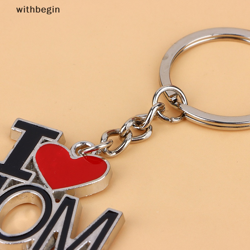 1 Móc Khóa Kim Loại I Love Dad Mom PaPa Mama Dùng Làm Quà Tặng Ngày Của Cha