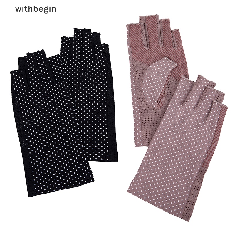 1 Đôi Găng Tay Chống Tia UV Không Ngón Dùng Để Làm Móng