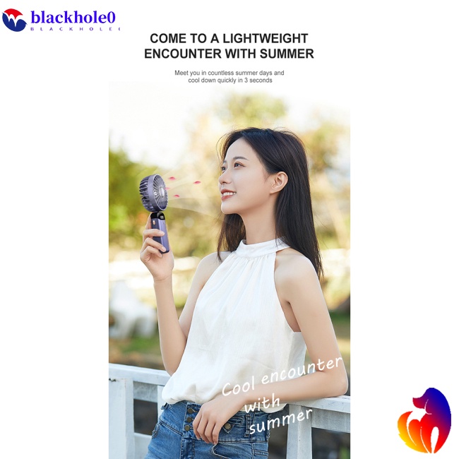 Quạt Điện Usb Mini Cầm Tay 5 Tốc Độ Có Màn Hình Led Hiển Thị Kỹ Thuật Số