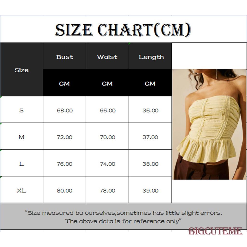 [] - Áo Ống Nhún Bèo Hở Vai Không Dây Co Giãn Màu Trơn Thời Trang Đường Phố Đi Câu Lạc Bộ Đường Phố Dành Cho Nữ