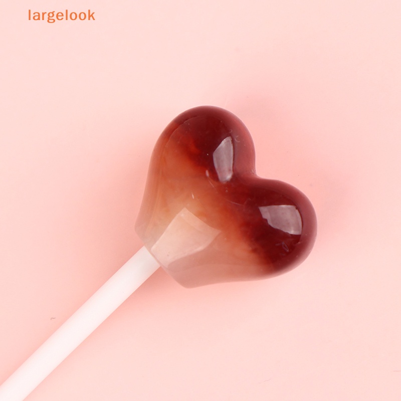 Bộ 10 Kẹo Mút Trái Tim Nhiều Màu Sắc Bằng Nhựa Resin Dùng Làm Đồ Thủ Công / Sổ