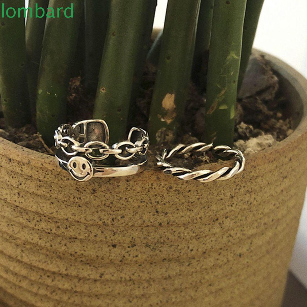 Nhẫn Cặp Bằng Hợp Kim Hình Mặt Cười Phong Cách Hàn Quốc Độc Đáo Thời Trang