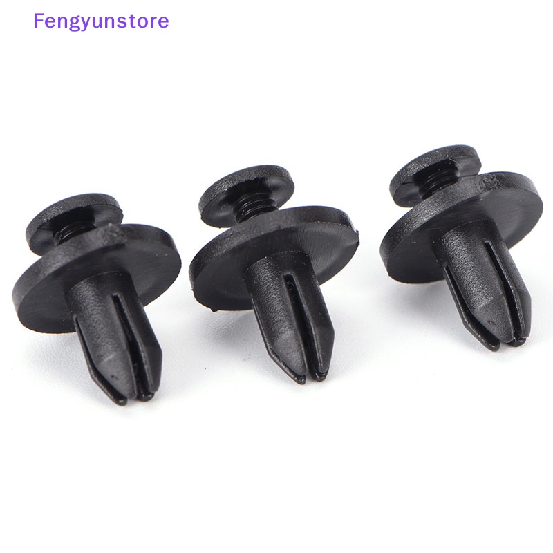 FENDER Set 50 Đinh Tán Nhựa 6Mm Màu Đen Cho Xe Hơi