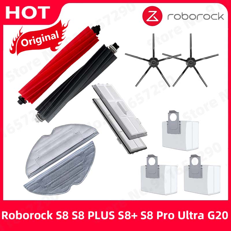 Túi Lọc Chổi Quét Chính Phụ Kiện Cao Cấp Cho Roborock S8 S8 Plus S8 + S8 Pro Ultra G20