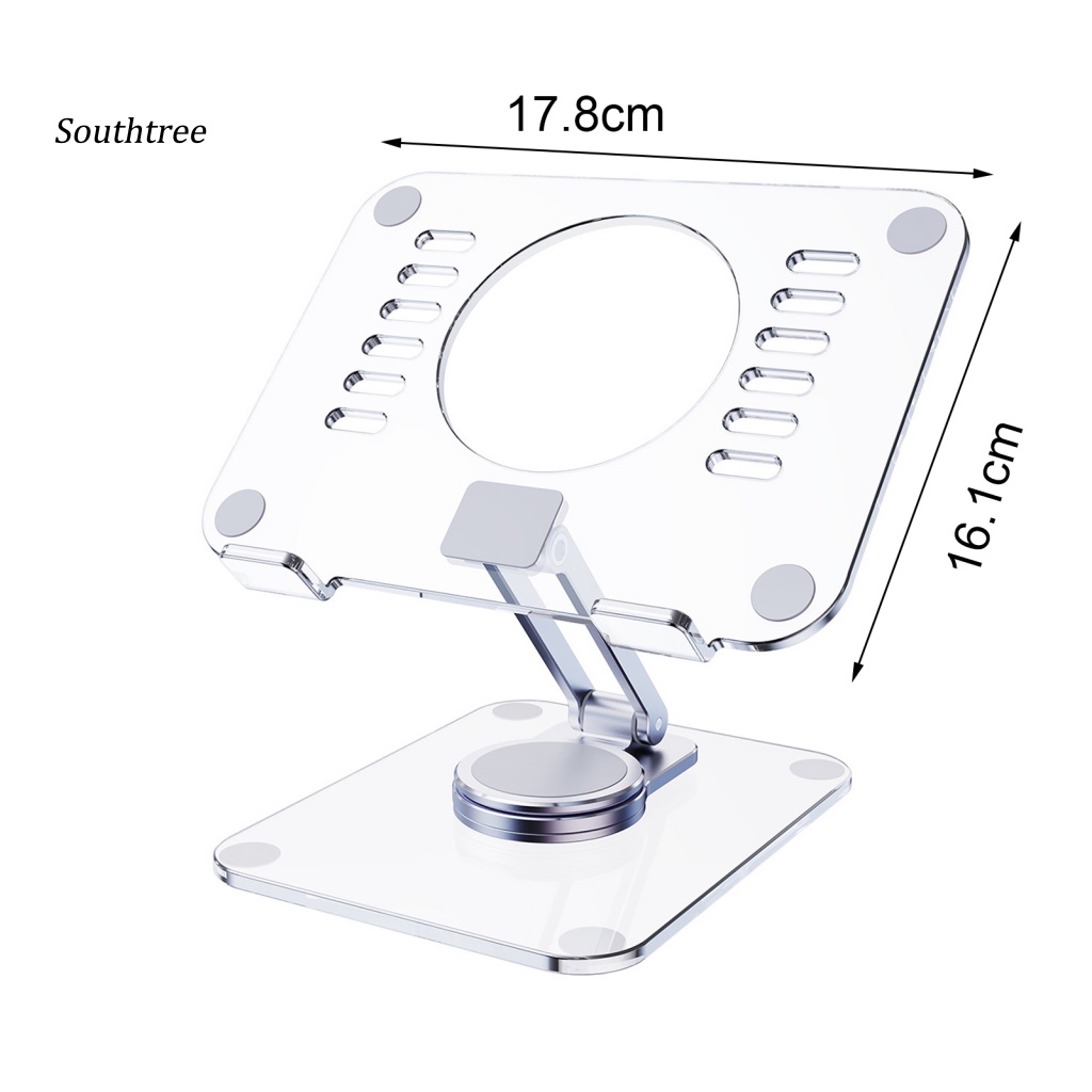 Giá Đỡ Máy Tính Bảng Để Bàn Trong Suốt Chống Trượt Xoay 360 Độ Tiện Dụng