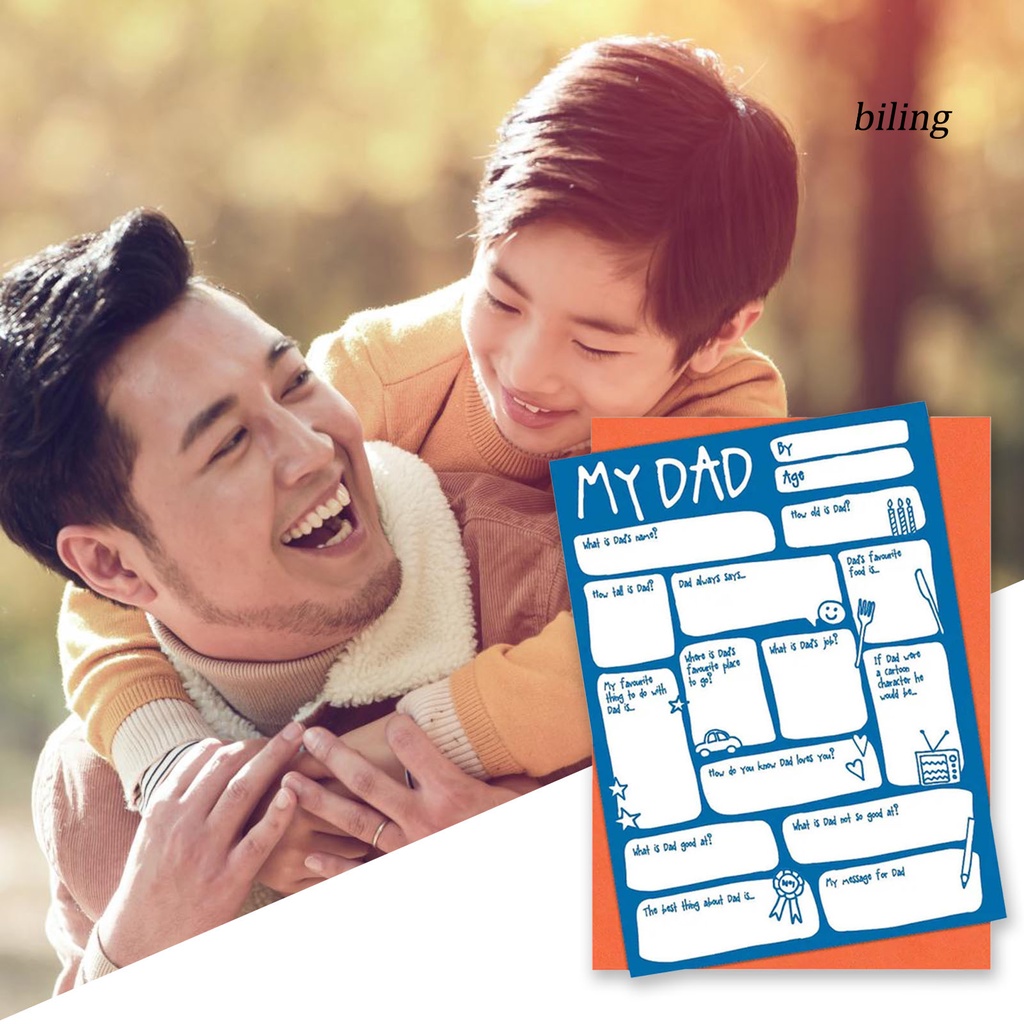 1 Bộ Thẻ Bài Giấy in Chữ My Dad Kèm Phong Thư Tự Viết Sáng Tạo Dùng Làm Thiệp Chúc Mừng Ngày Của Cha