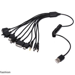 Phổ 10 trong 1 đa chức năng điện thoại di động trò chơi USB sạc cáp sạc VN