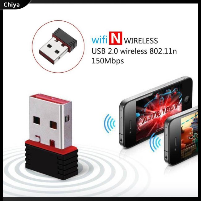 Usb Wifi 2.4g Mini Usb 2.0 Rtl8188 Wifi Dongle 802.11 N / g / b 150m Thẻ