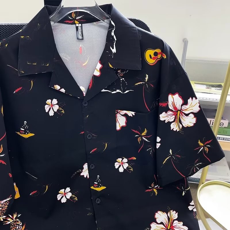 Áo Sơ Mi Tay Ngắn In Họa Tiết Hoa Phong Cách Hawaii Thời Trang Đi Biển Mùa Hè Cho Nam Và Nữ