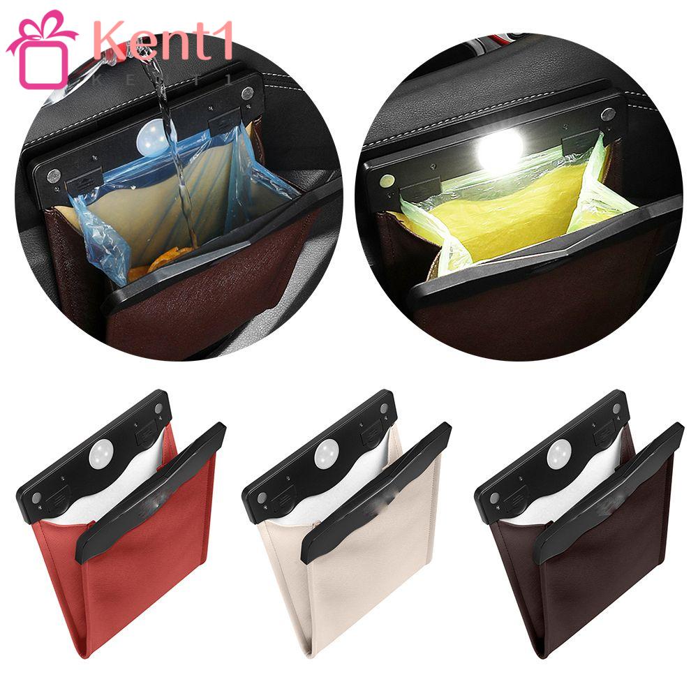 Giá Đỡ Túi Đựng Đồ Dùng / Rác Gắn Khe Hở Ghế Ngồi Xe Hơi Kèm Đèn LED Thiết Kế Nhỏ Gọn Tiện Dụng Hiệu Kat1