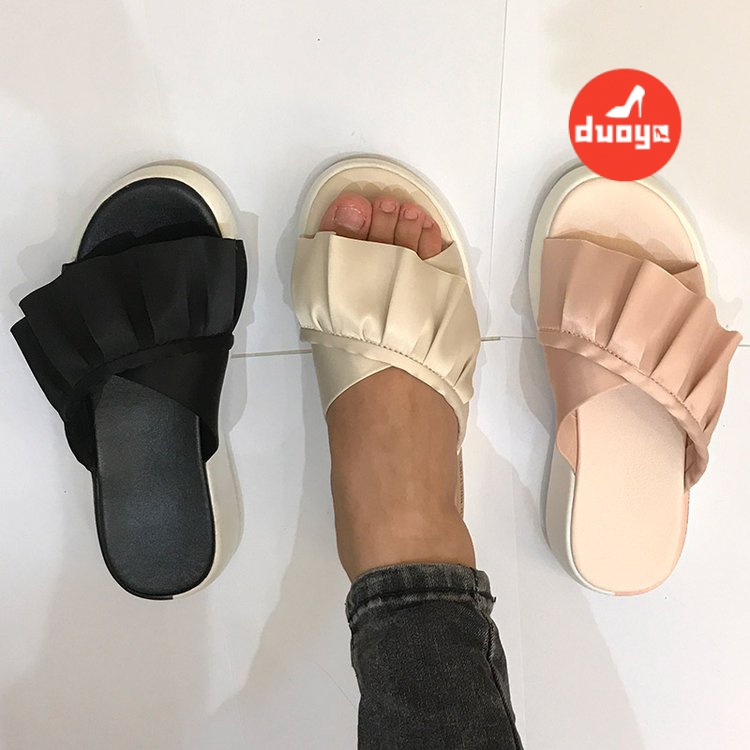 Dép Xỏ Ngón Đi Biển Đế Phẳng Chống Trượt Thời Trang Mùa Hè Đơn Giản Dành Cho Bạn Nữ