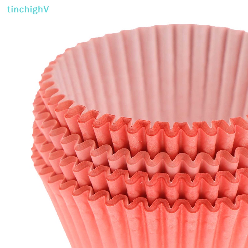Set 100 Cốc Giấy Cấp Thực Phẩm Làm Bánh Cupcake Màu Trắng