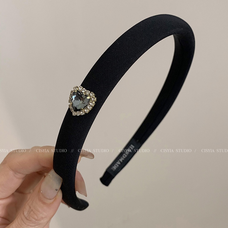 Băng Đô Cài Tóc Đính Đá Hình Trái Tim Cao Cấp Phong Cách Mới 2023