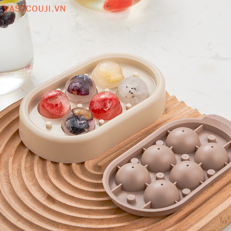 Khuôn Làm Đá Bi 3D 6 Ngăn Tiện Lợi