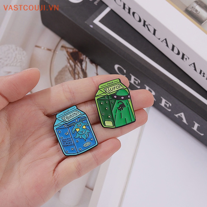 Huy Hiệu Cài Áo Hình Mèo Ngoài Hành Tinh / Dơi / Người Ngoài Hành Tinh Dễ Thương