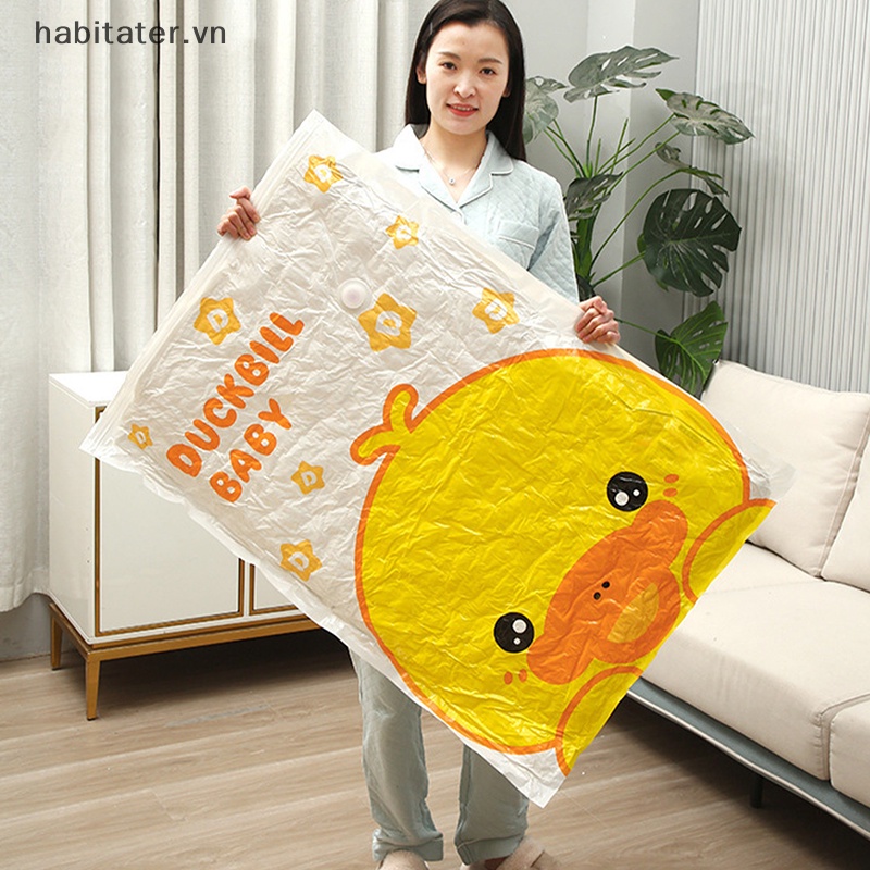 Túi Hút Chân Không Đựng Chăn Gối Có Khóa Kéo Tiết Kiệm Không Gian