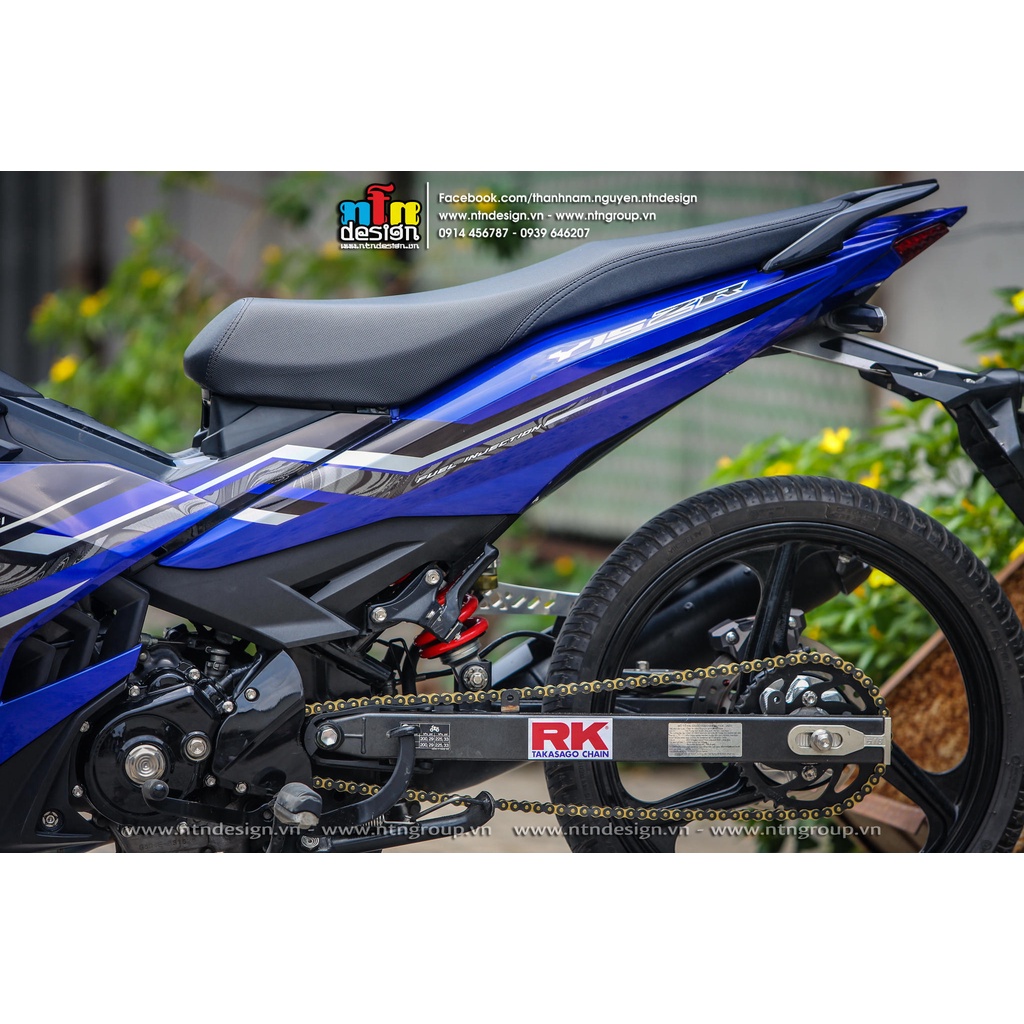 Tem rời Exciter 150 xám xanh - Mẫu Y15ZR Chuẩn From