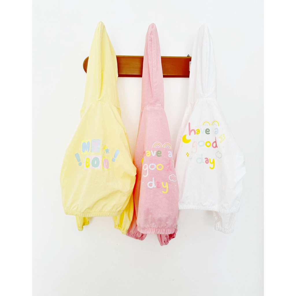 Mua áo gió bé trai bé gái tặng quần sooc cùng bộ vải xuất dư