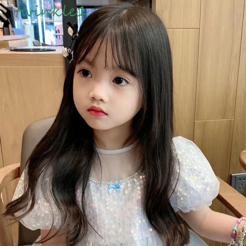 Bộ Tóc Giả Dài Xoăn Bằng Sợi Tổng Hợp Cách Nhiệt Thời Trang Cho Bé Gái