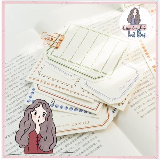 Set 100 labels lớn dùng để trang trí cổ điển