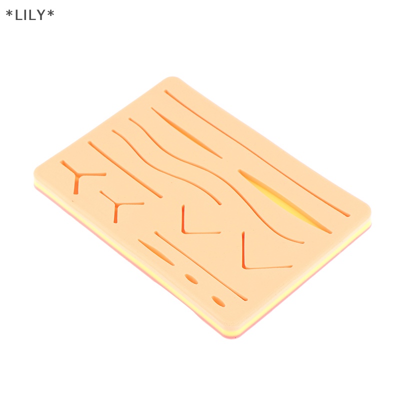 LILY Da y tế khâu thực hành Silicone Pad vết thương mô phỏng phẫu thuật Đào Tạo uuu