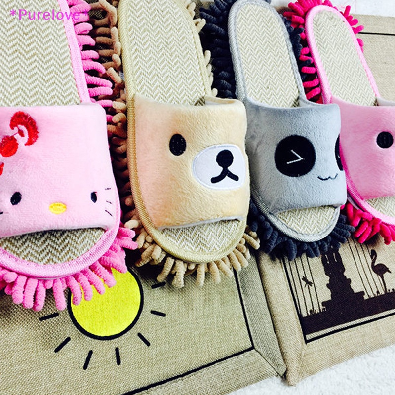 Dép Đi Trong Nhà Họa Tiết Chú Chó Hoạt Hình Đáng Yêu Bằng Sợi Microfiber