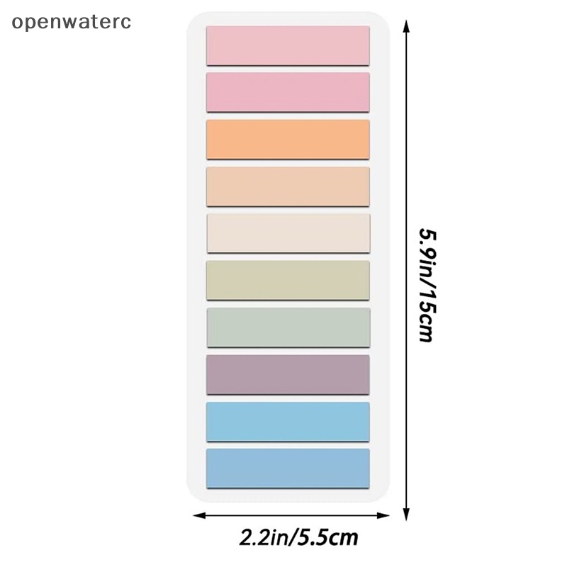 Bộ 200 Tờ Giấy Dán Ghi Chú Hình Mũi Tên Màu Dạ Quang Trong Suốt Nhỏ Gọn Tiện Dụng Cho Văn Phòng / Trường Học