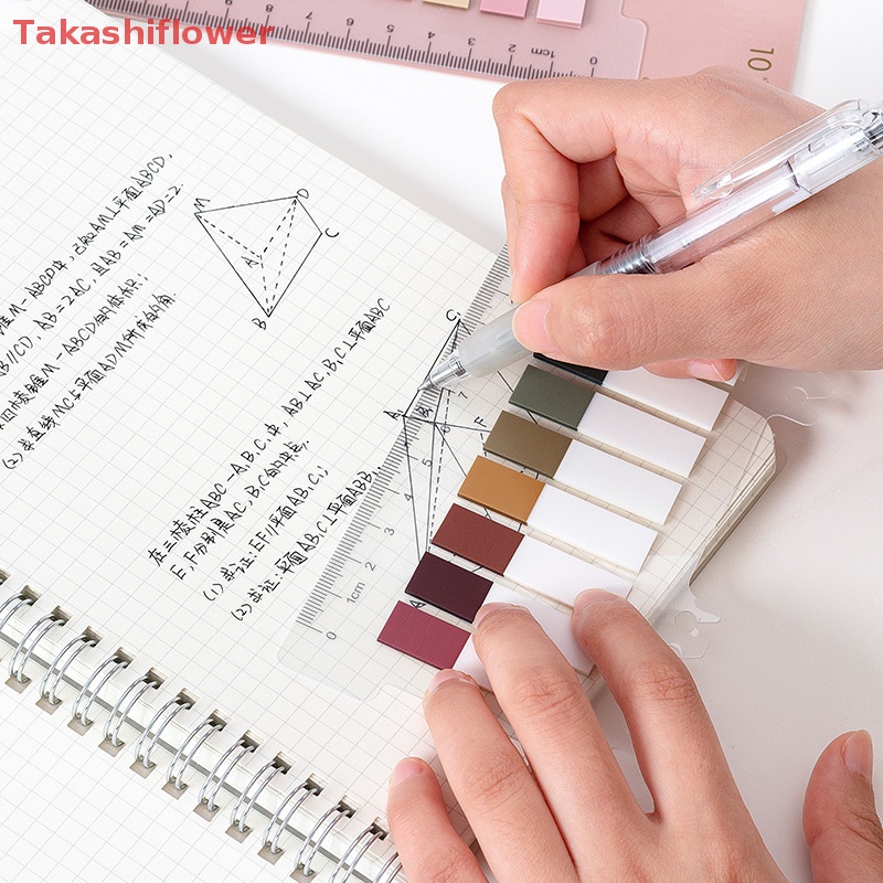 (Takashiflower) 200 Tờ Giấy Ghi Chú Đánh Dấu Trang Sách Hình Morandi Tabs Đáng Yêu Dành Cho Văn Phòng Trường Học Papeleria